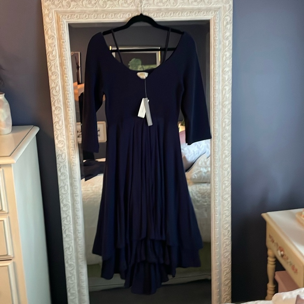 Mauve , new with tags navy midi dress